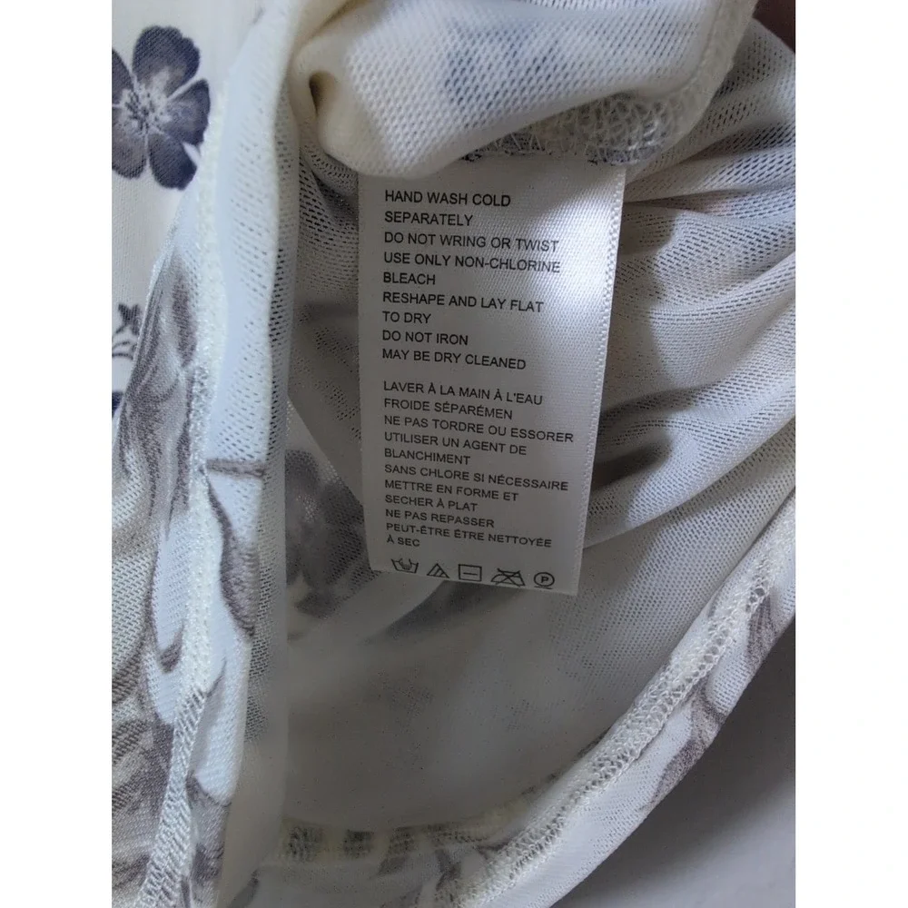 Free People Bettys Garden Top sz S Neutral Combo Ivory NWT's $68 Sheer LS